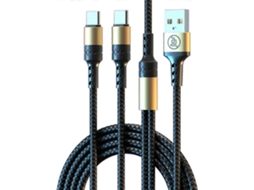 Lurelia Cabo Usb-c, 5 V, 2m, Revestimento Entrançado