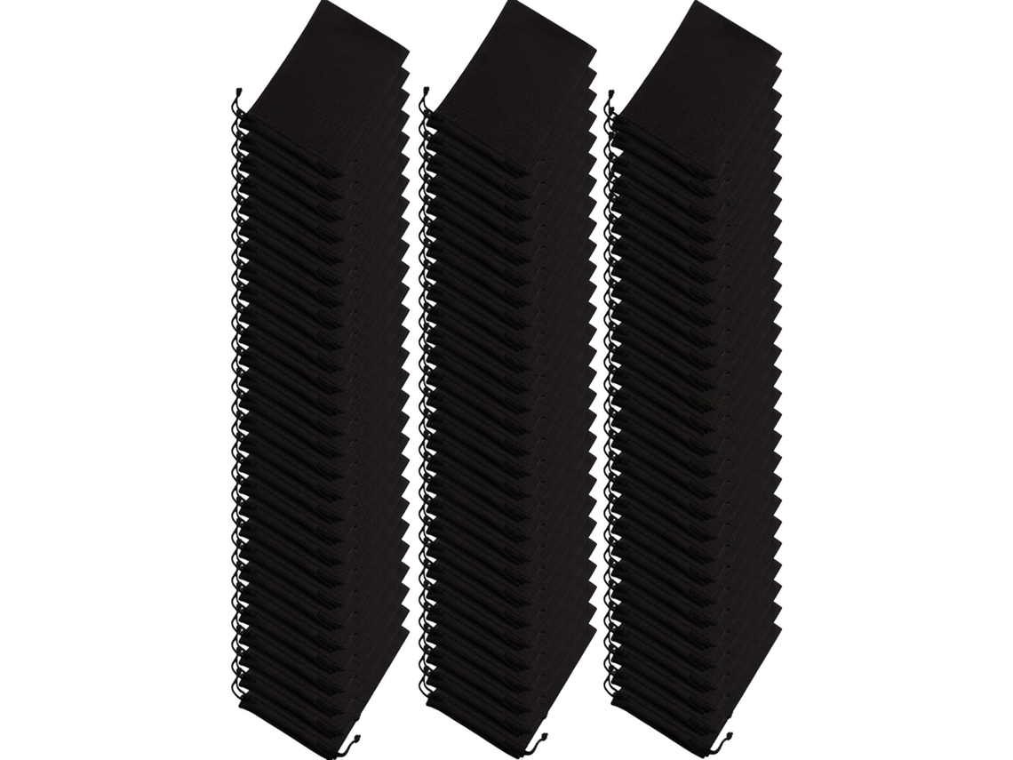 Pacote com 100 Sacos Macios para Óculos de Sol, Microfibra, de Grau com 2 Panos de Limpeza para Armazenamento AQUAFORGE