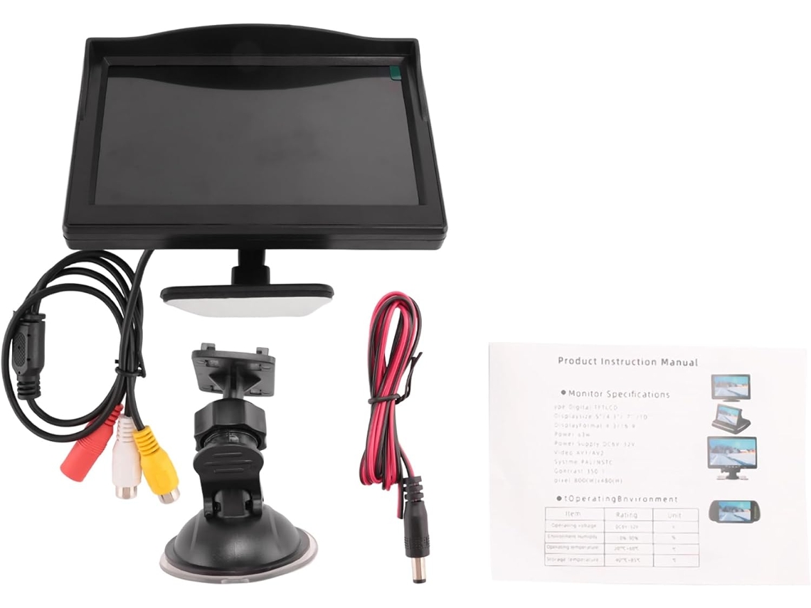 Monitor com Tela Lcd Tft Hd de 5 Polegadas e Suporte para Duas Câmeras. SFUSHOS (800x480)