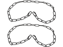 Conjunto De 2 Correntes Ferro Pretas Para Lustres E Plantas, Com Alta