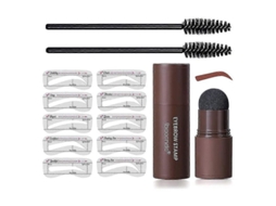 Kit de Estampa de Sobrancelhas com Estênceis, Maquiagem Duradoura, Cor Natural, Ideal para Iniciantes