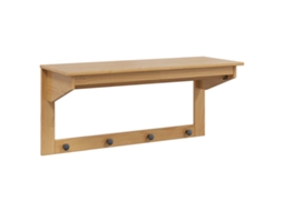 Conjunto 1 Cabideiro Vidaxl Castanho Madeira De Pinho Maciça (90 X 35 X 41.5 Cm)