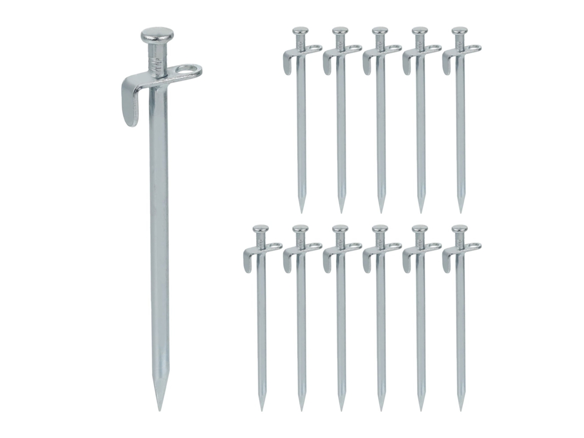Conjunto Com 12 Estacas Para Barraca Em Aço Inoxidável