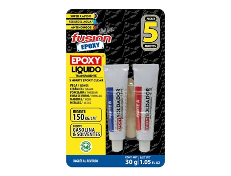 Adesivo epoxídico de dois componentes Fusion Epoxy Black Label Att5 30 g