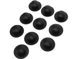 Puxador Adesivo Para Porta De Armário, Preto, 10 Unidades, Plástico