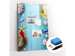 Quadro Magnético Colorido Conjunto De Praia Para O Escritório Espelharte (40x60 Cm)