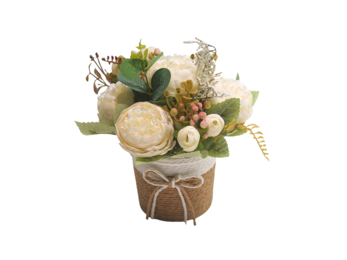 Laxiscreed Flor Artificial De Peónia Branca Para Decoração De Mesa E Fotografias