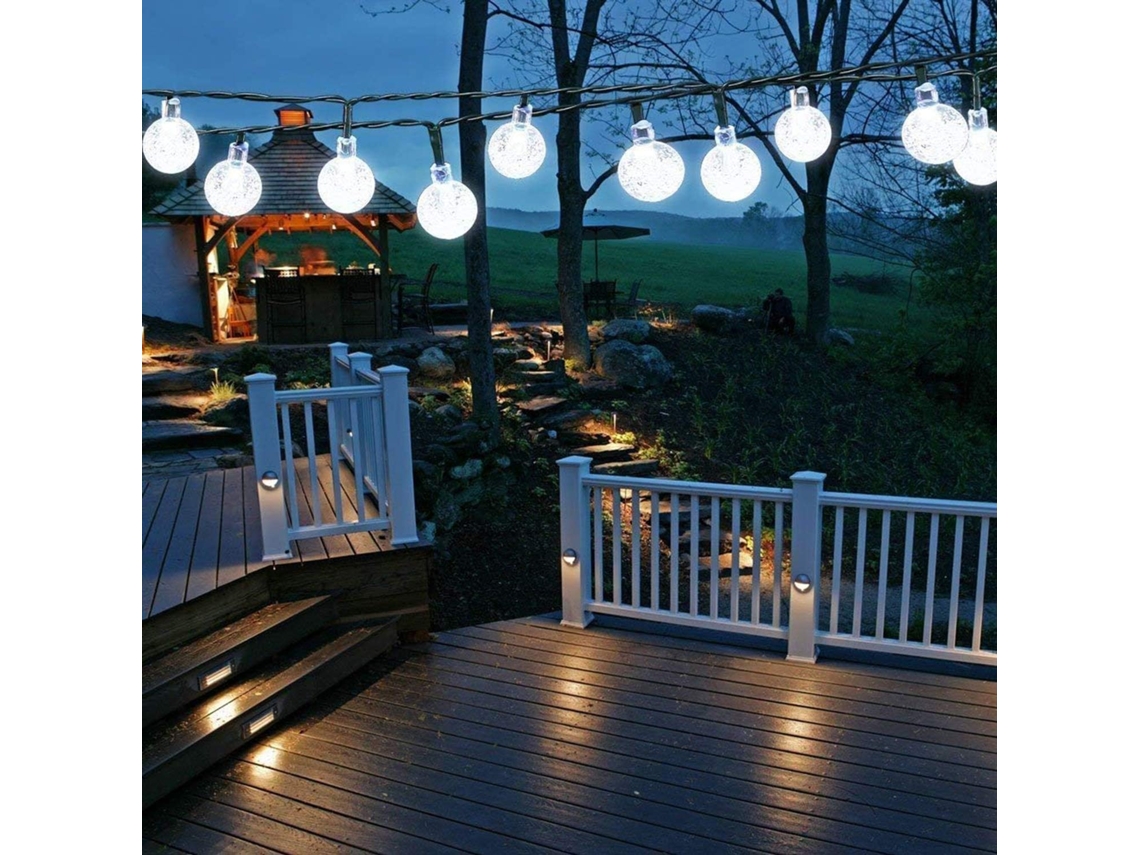 Luzes Solares Para Áreas Externas, 50 Leds, 7 M, À Prova Dágua, 8 Modos De Luz I Aquaforge
