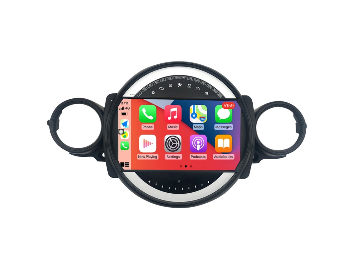 Auto Rádio Carro Bluetooth Autoradio 8GB RAM 128G ROM CarPlay Navegação GPS Ecrã Táctil RoverOne para BMW MINI Cooper R56 R60 2007-2014  