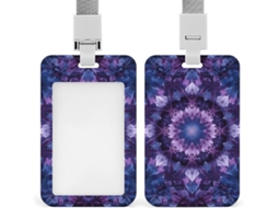 Porta Crachá Com Cordão, Design Roxo, Crachás De Identificação, Porta Crachá, Capa Protetora Vertical Cartões