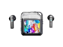 Fones De Ouvido Bluetooth Com Tela Sensível Ao Toque Colorida E Led, Cancelamento De Ruído Ativo, Sem Fio, Inteligente, Anc, Preto Ly Ebike