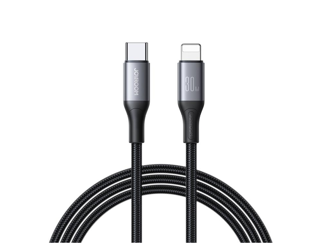 Cabo de Carregamento Rápido Tipo C para 8 Pinos 1m preto XIAOMOYU