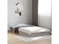 Estrutura De Cama 90x190 Cm Derivados De Madeira Cinza Cimento