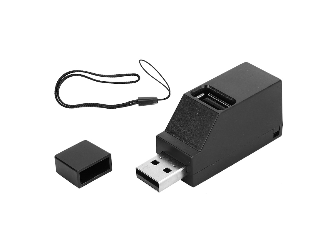 Speedy-hub Divisor Usb 2.0 3 En 1, Mini Extensor De Conexión, Accesorios Para Computadora, Abs Negro