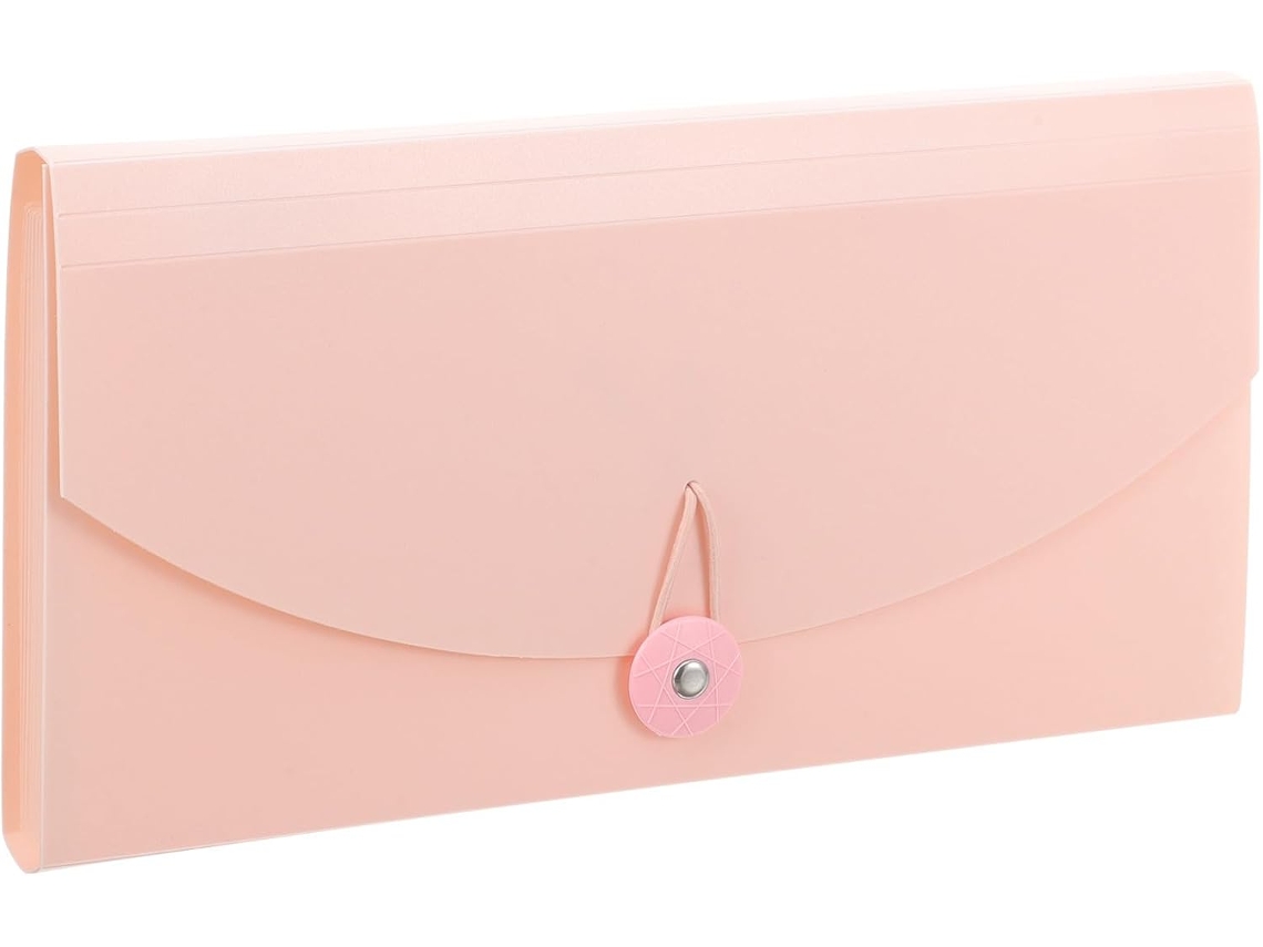 Organizador portátil Callaron tamanho B6 para documentos contábeis, com bolsos espaçosos, ideal para mesa e armazenamento no escritório.