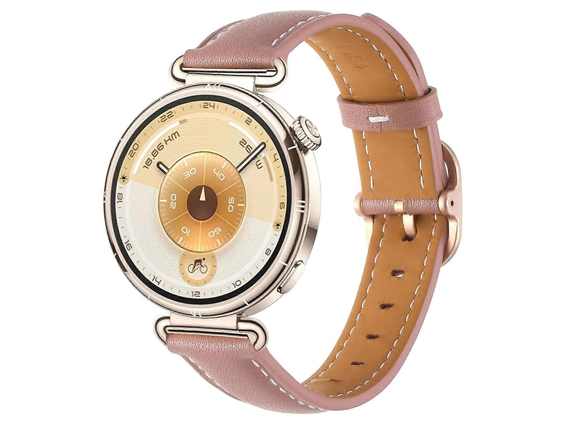 Pulseira De Relógio Em Couro Trançado Liso Com Fivela Quadrada, 18 Mm