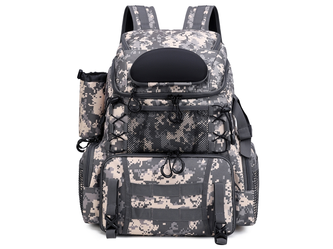 Mochila de Pesca com 4 Caixas e Capa Impermeável