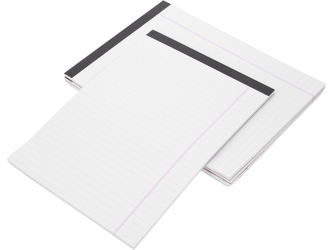 Conjunto de 4 Blocos de Notas A4 com Linhas Largas e Papel Branco Resistente À Tinta. SFUSHOS