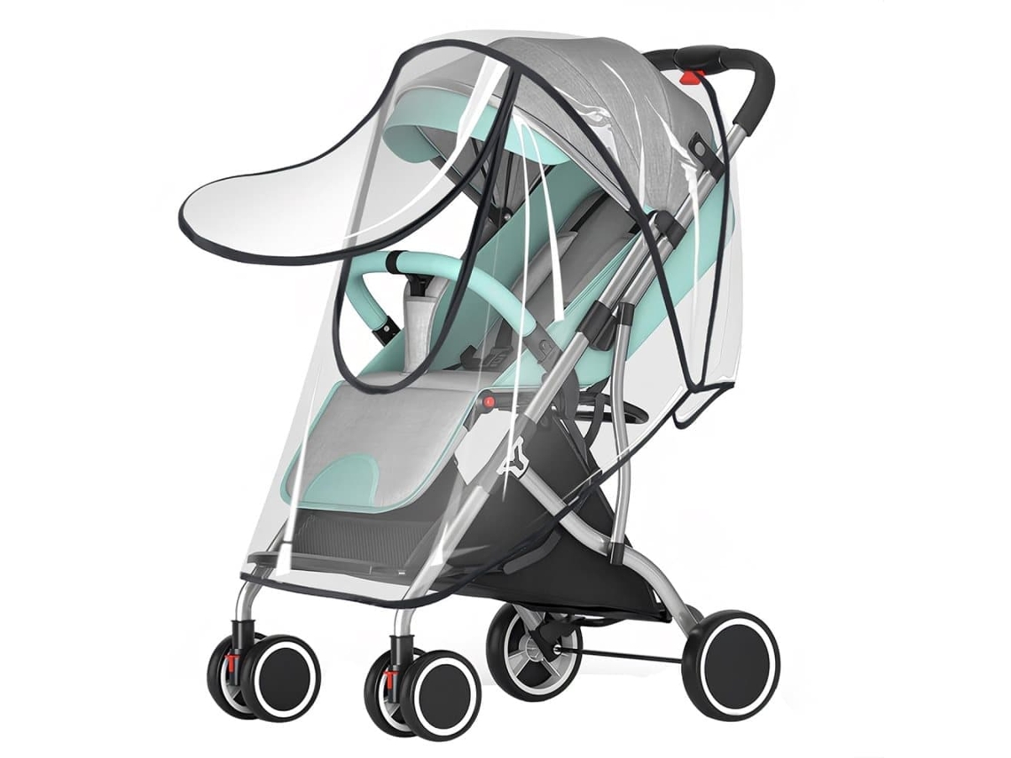 Capa de Chuva Universal para Carrinho de Bebê, Eva, Transparente AQUAFORGE