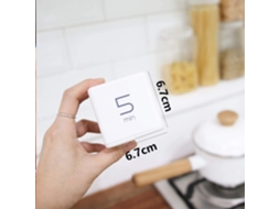 Temporizador de cozinha em cubo, cronômetro e contagem regressiva para treinamento de culinária, aulas de culinária, display LED branco