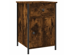 Mesa Cabeceira Derivados Madeira Carvalho Fumado 40x42x60 cm MAISON EXCLUSIVE
