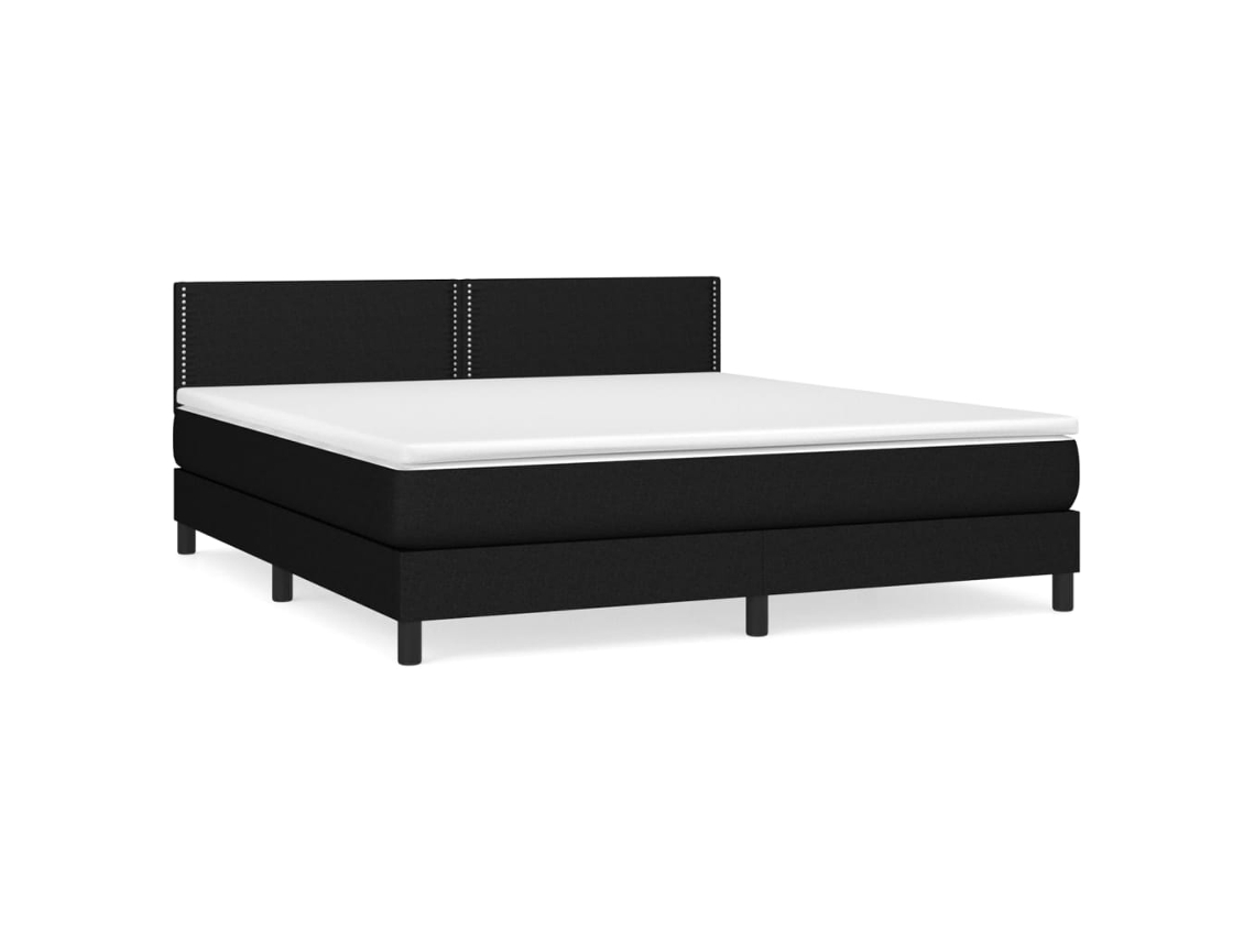 Box Spring Bed, Box Spring Beds Vidaxl Preto Tecido (180 X 200 Cm)