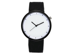 Relógio Unisex de Quartzo com Correia de Pu Fina Vansvar (preto)