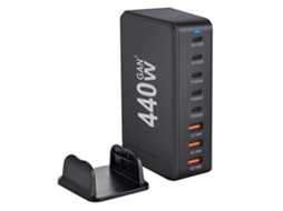 Aetheria estação de Carregamento 440w Hub 8 Portas Usb c Gan3 Carregamento Rápido para Celulares/notebooks