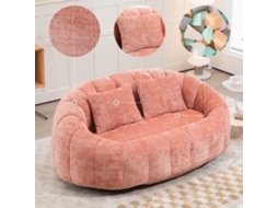 Pufe Rosa Chenille, Encosto Alto, Adulto/criança.-ty