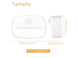 Sensor de Presença Pir MDUG (luminária Noturna Inteligente de Led com 3 Peças)