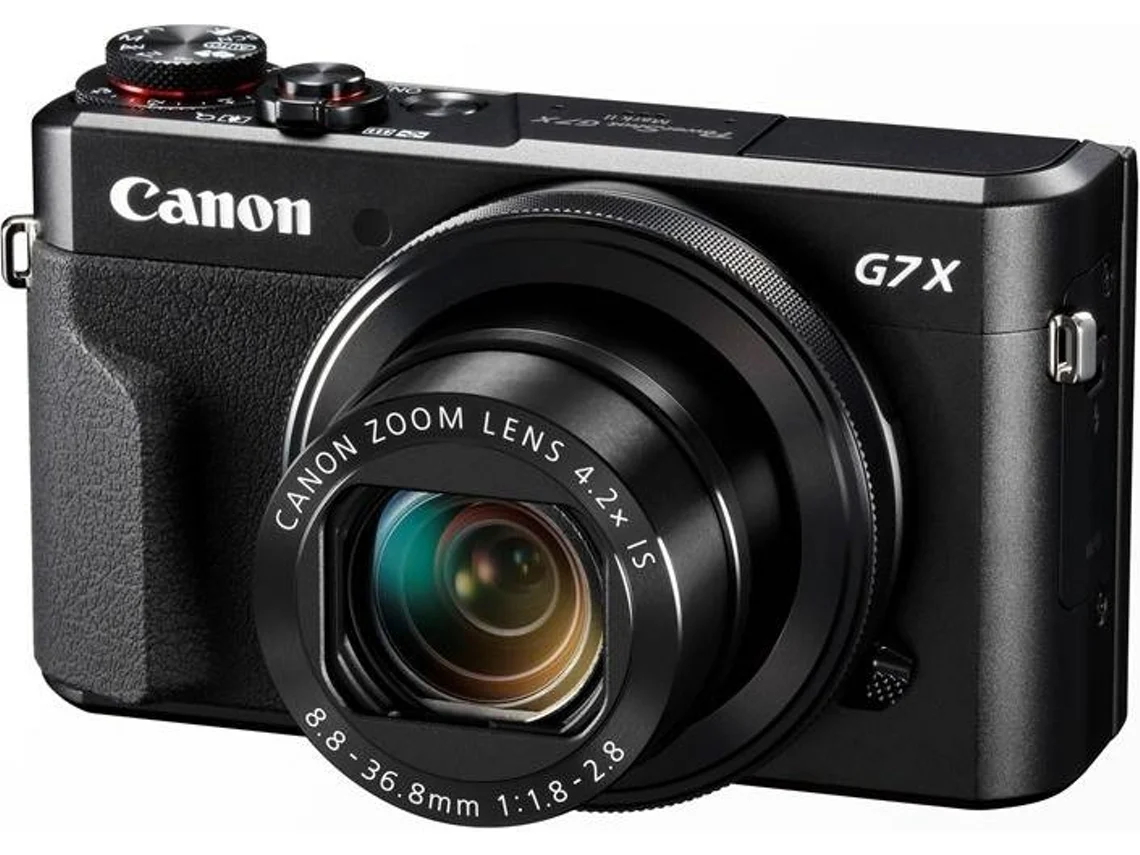 Máquina Fotográfica Compacta CANON Powershot G7X Mark II (Outlet Grade A - Preto - 20.1 MP - ISO: auto 125 a 12800 - Zoom Ótico: 4.2x)