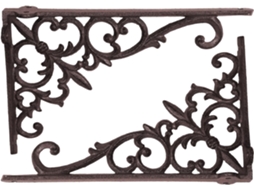 Conjunto De 2 Suportes De Parede Decorativos Pretos E Resistentes Para Prateleira, Em Ângulo Reto.