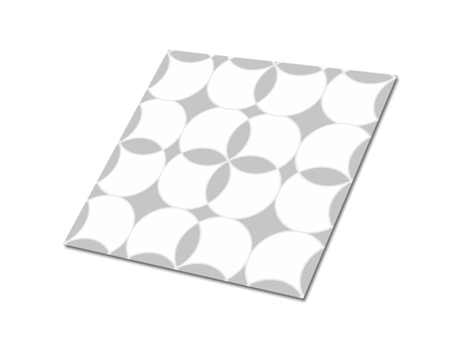 Painel decorativo PVC Espelharte (9 pcs 30x30 cm - Cinzento, Círculos geométricos)