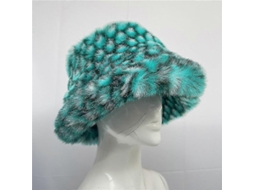 Sombrero Bucket Pelo Falso Arcoíris Fluffy Caliente | S/MARCA