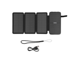 2026 bateria Solar Portátil com Led e Carregador Sem Fio 5w Impermeável, Cabo Usb para Exterior