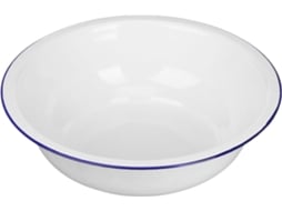Tigela Grande Vintage Em Esmalte Branco Para Misturar Pão E Lavar Legumes, Tamanho 34 Cm, Adequada Para Tarefas
