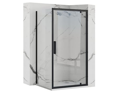 Cabine De Duche De Canto Rea Rapid Swing Black 80x90