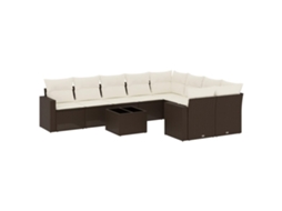 Garden Sofa Set, Garden Sofa Sets Vidaxl Marrom Rattan / Vime (n/a)