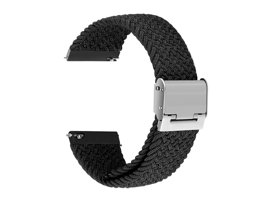 Bracelete entrançada Solo loop ajustável para Amazfit GTR 4 Preto