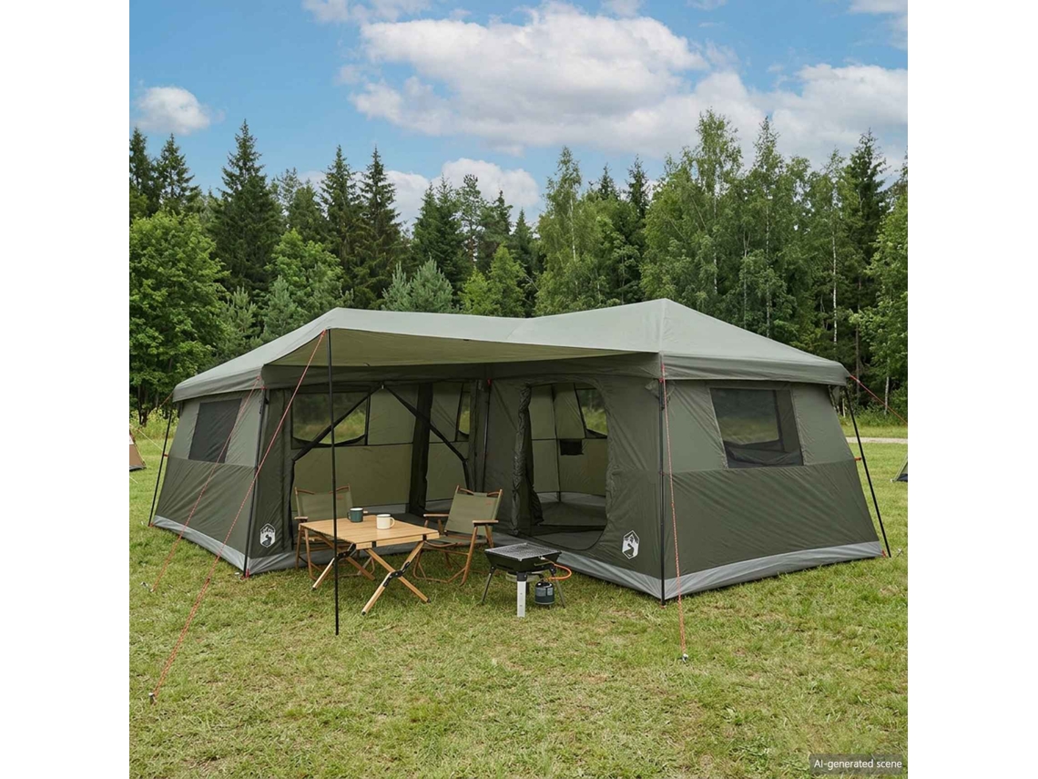 Vidaxl Barraca Familiar Com Capa De Chuva À Prova D'água 14 Pessoa