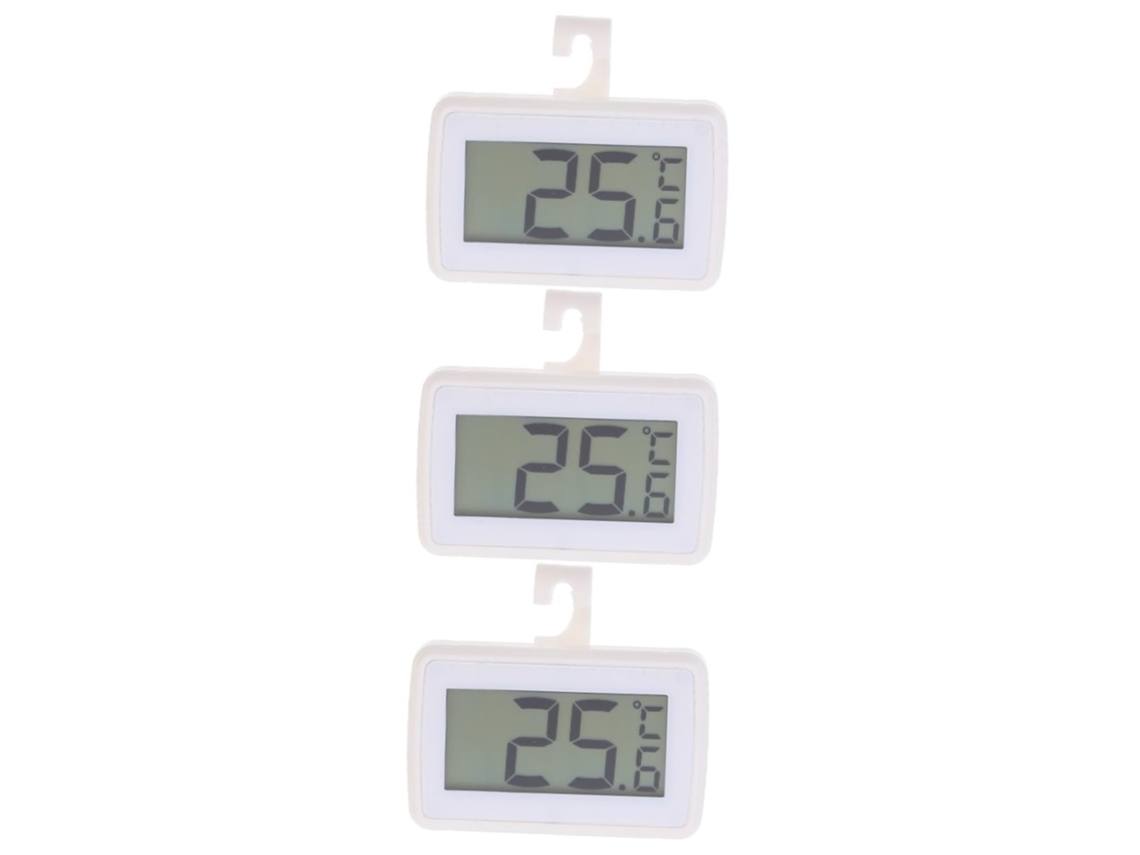 Lurelia Termo-higrómetro Digital, 3 Unidades, Para Frigorífico E Congelador, Alta Precisão, Visor Lcd, Impermeável, Medição De Humidade