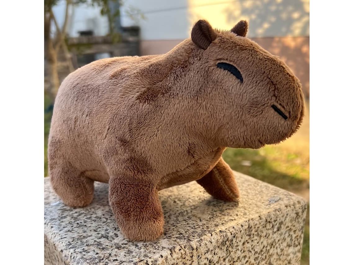 Boneco de Pelúcia Capivara Fofo com 22,35 Cm, Macio e Realista, o Presente Ideal para Aniversários Ou Festas, Crianças, Educativo, Perfeito STELASPLEN