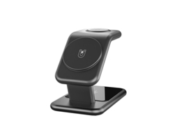 Carregador Sem Fios SFUSHOS 3 em 1 de 25 W para Telemóvel, Auricular e Relógio (preto)