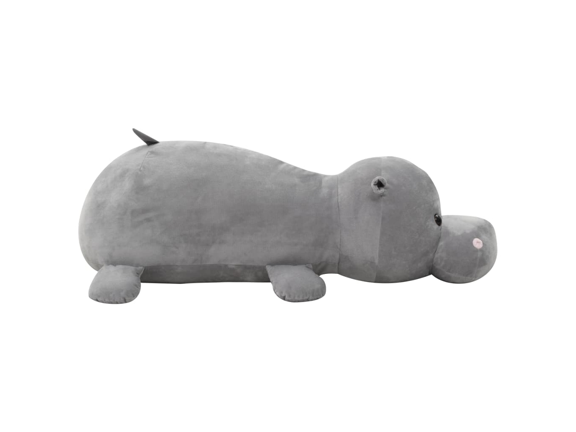 Vidaxl Hipopótamo De Peluche Cinzento