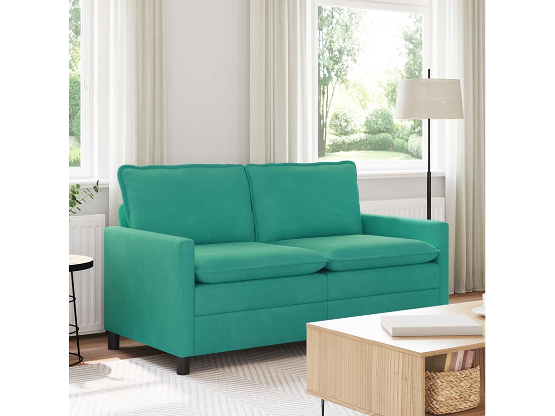 Vidaxl Sofá Turquesa 156 X 81 X 87,5 Cm Veludo