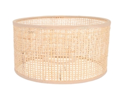 Lurelia Abajur De Bambu Vintage Trançado, Para Luminária Pendente, Em Rattan