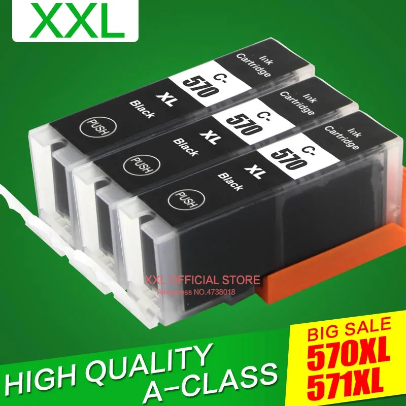 Conjunto De 2 Tinteiros A Cores Nº Pgi570 Para Canon Ts5050 Ts5051 Ts5052 Ts5053 Ts 5050 5051 5052 5053