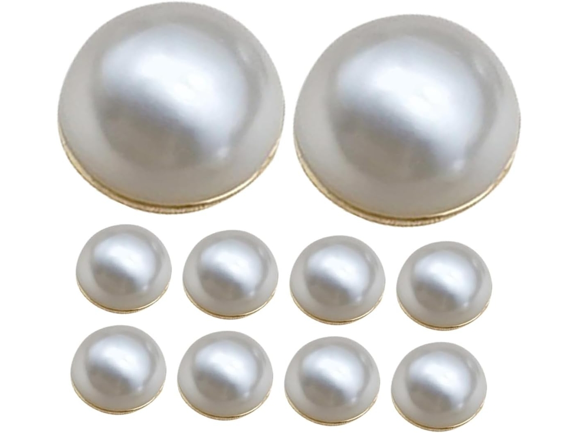 Conjunto De 10 Pesos Magnéticos De Dupla Face Feitos De Pérolas Artificiais, Acessórios Para Véu.