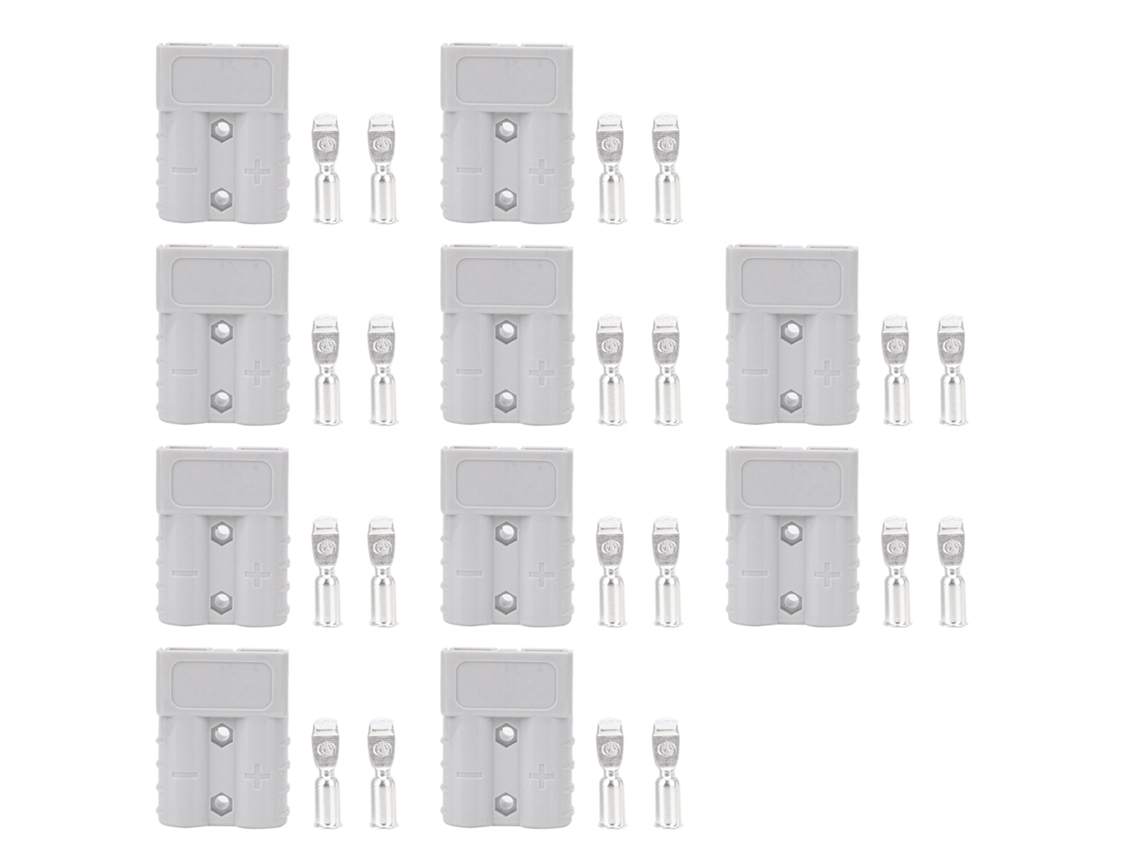 Conector de Bateria de Potência, 10 Piezas, 50a, 600v, 16mm², Terminal de Cabo, 6awg