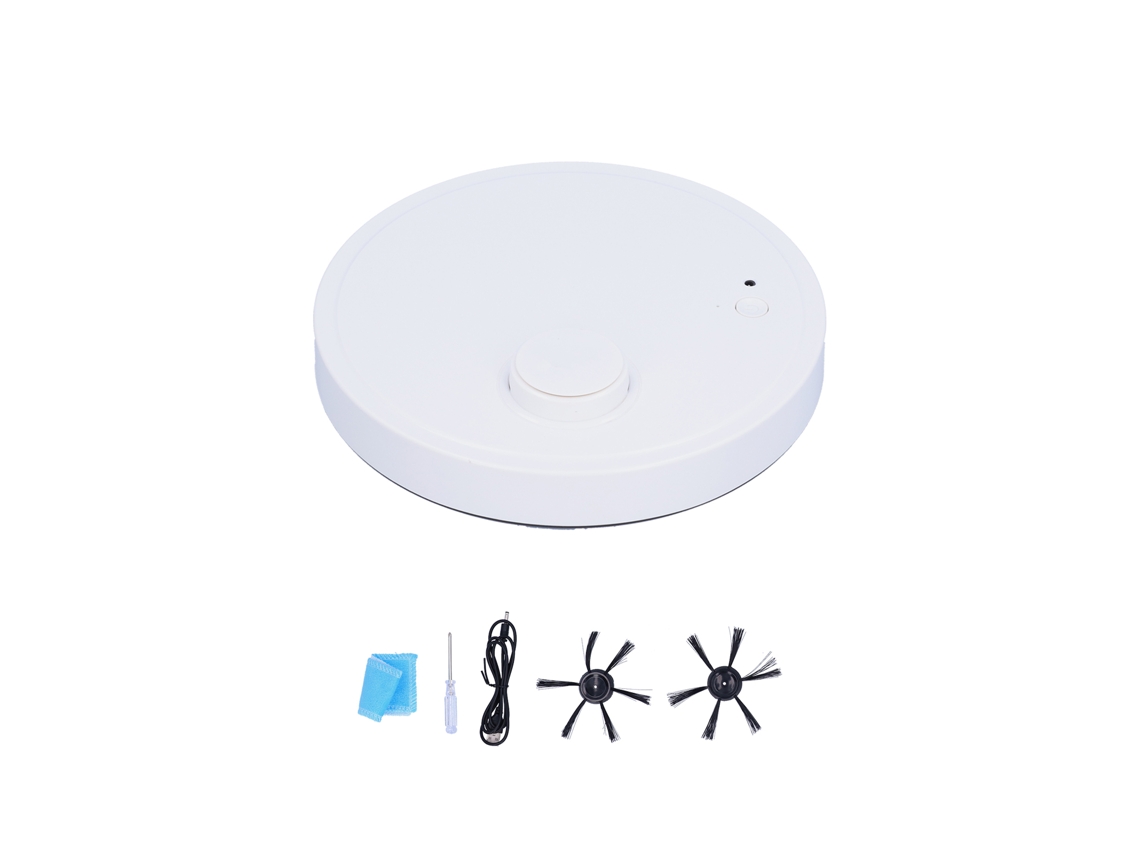 Aspirador Robô Inteligente Automático 3 em 1 Sucção 1500pa 70min Bateria Recarregável para Casa